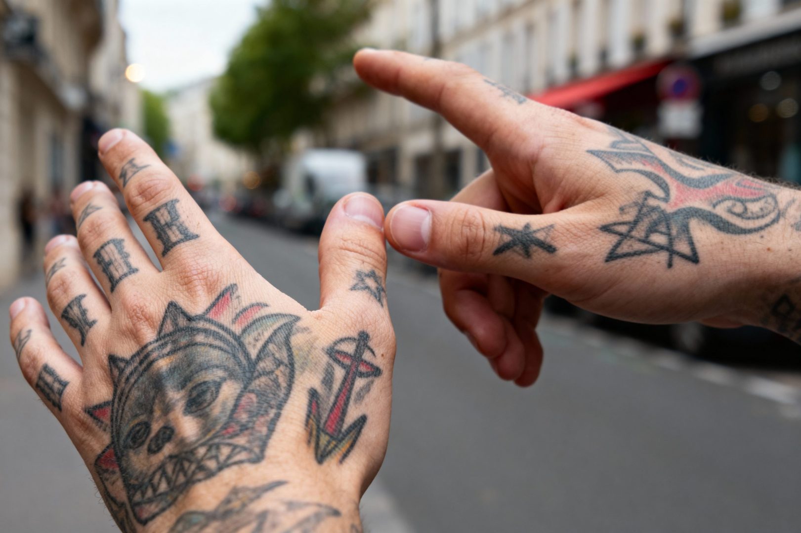 tatouage sur les mains